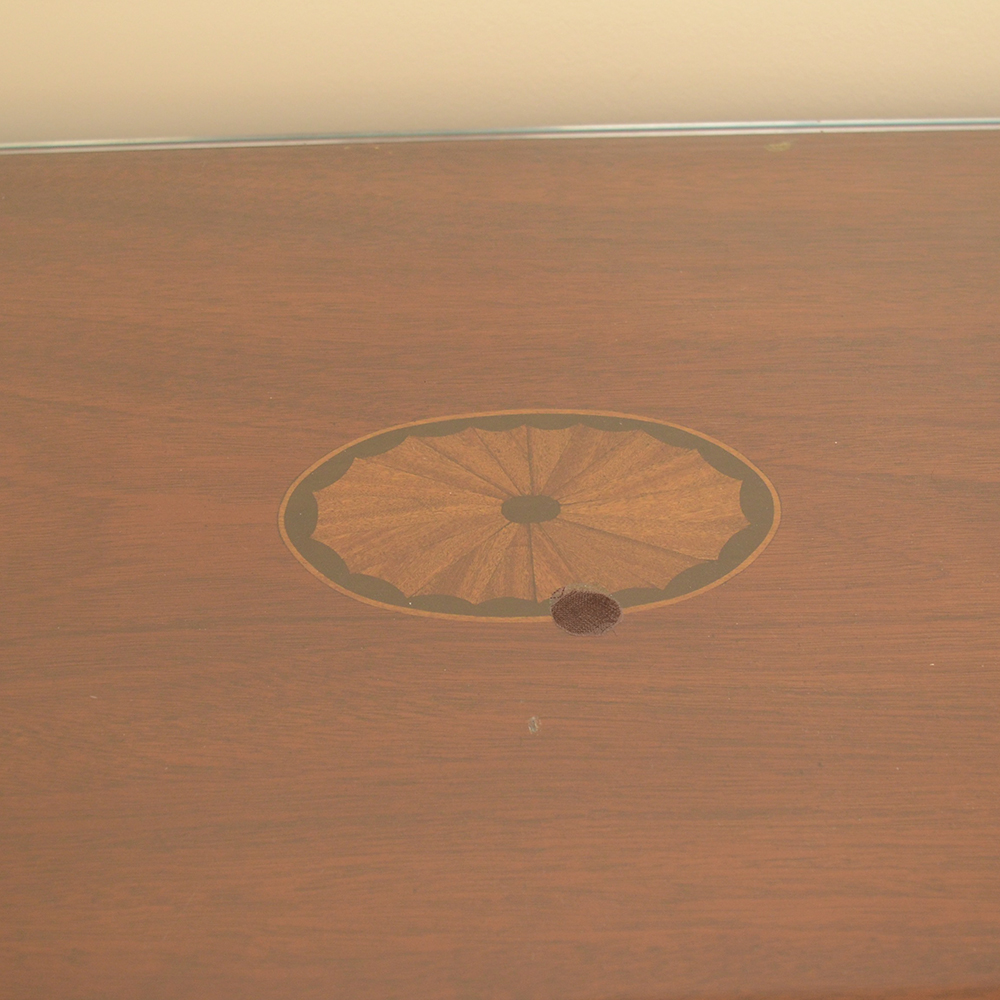 Hepplewhite Style Walnut Veneer Pull-Out Desk