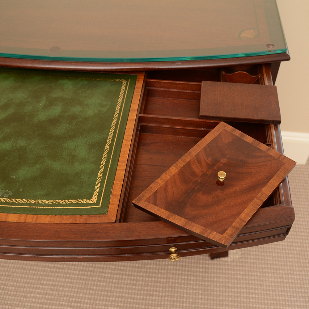 Hepplewhite Style Walnut Veneer Pull-Out Desk