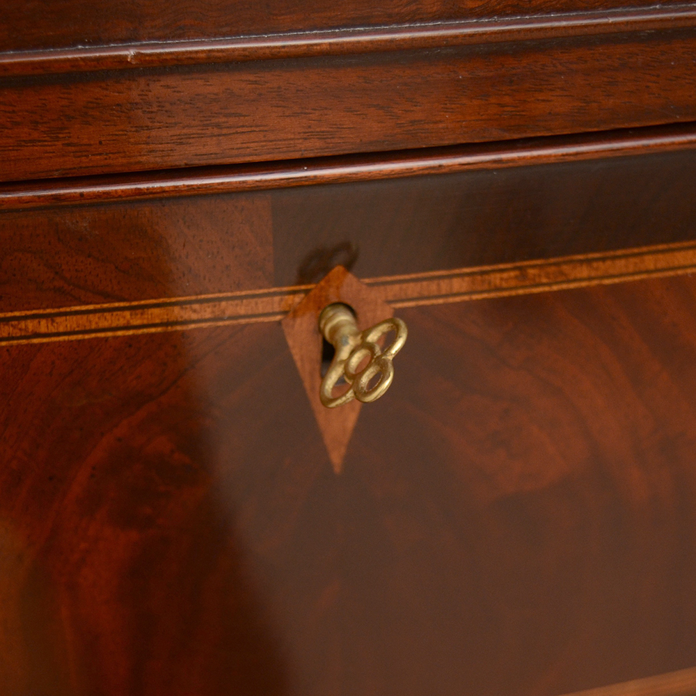 Hepplewhite Style Walnut Veneer Pull-Out Desk