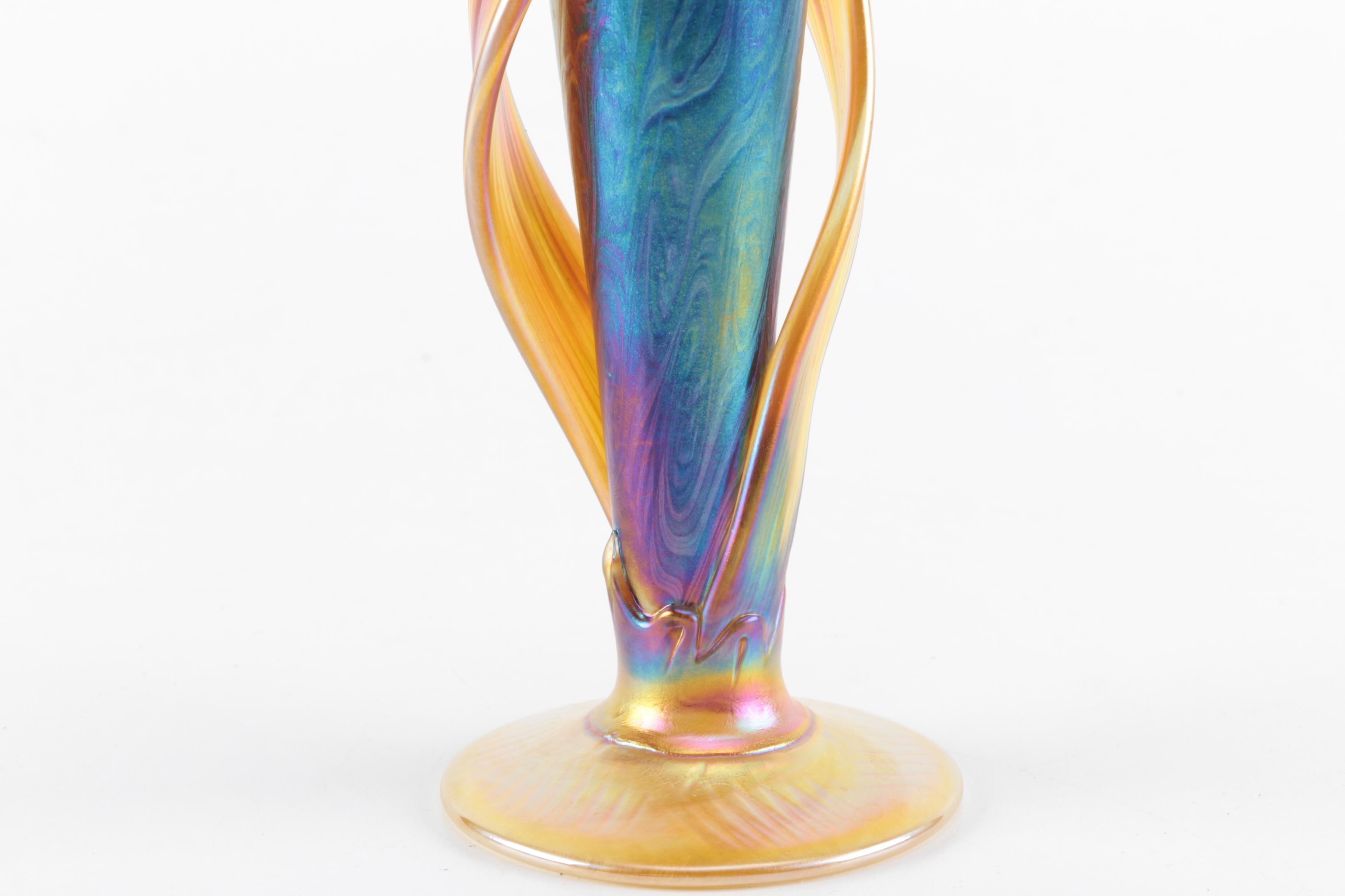 Iridescent Art Glass Vase