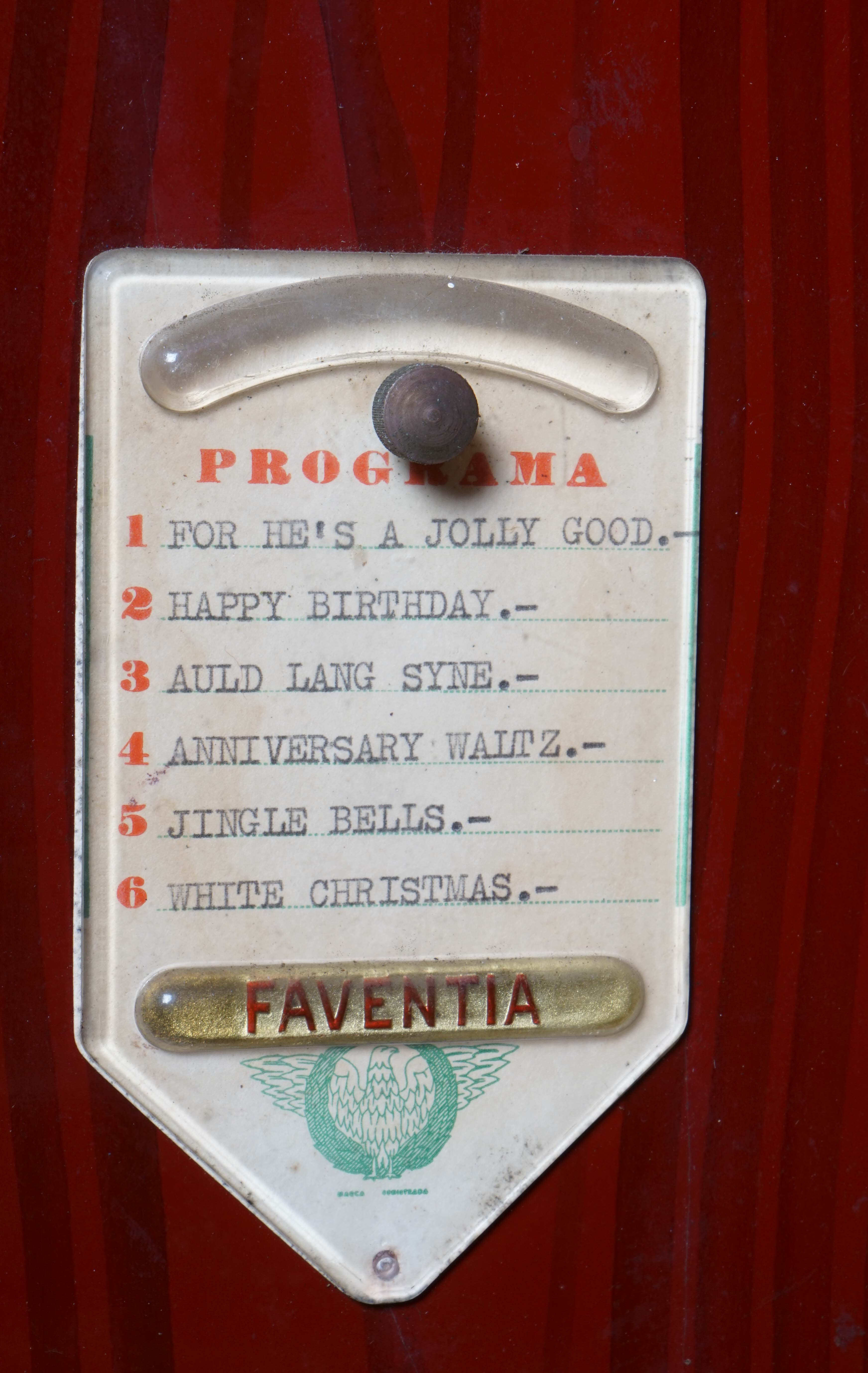 Vintage Faventia Barrel Piano