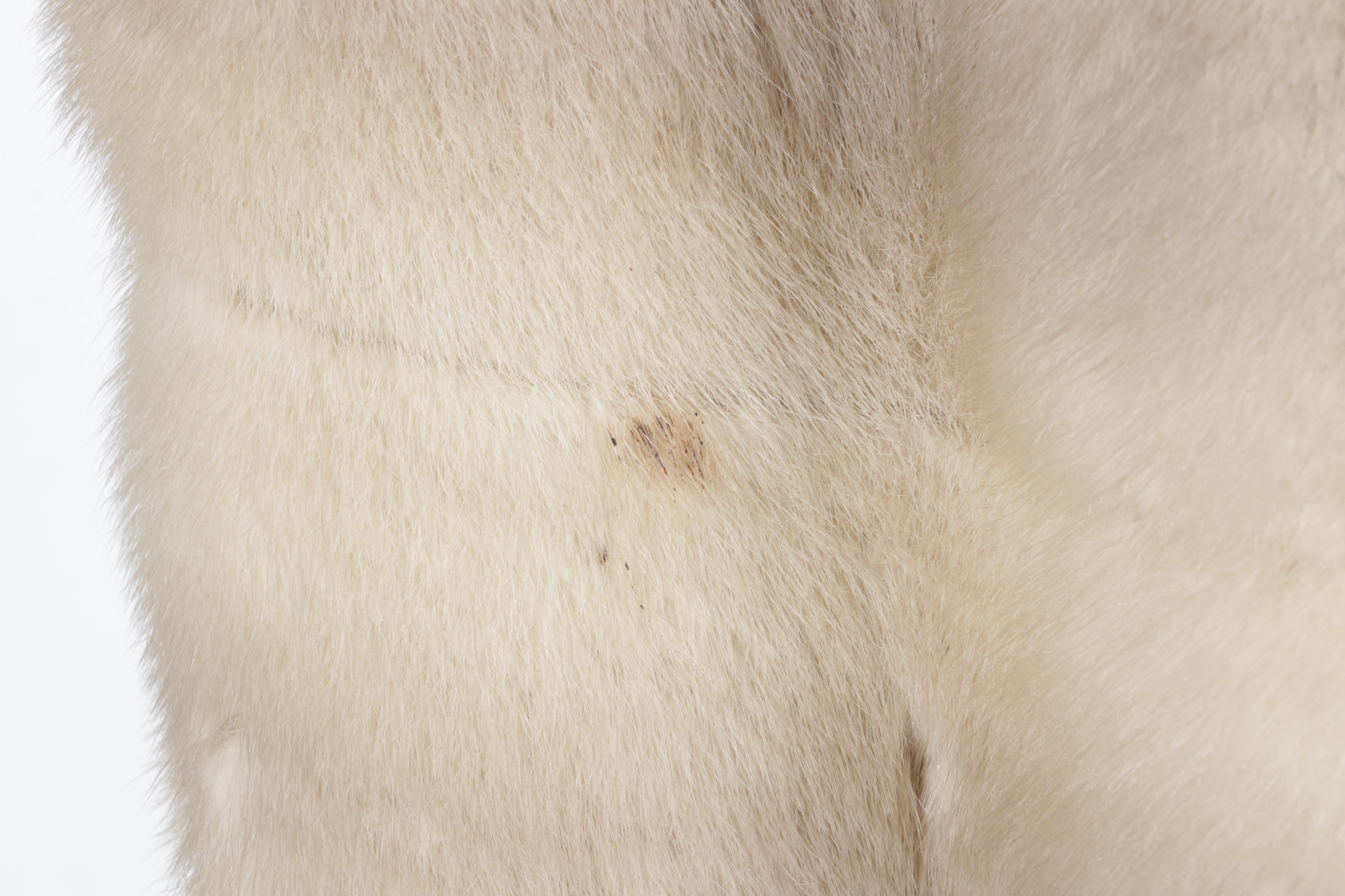 Azurene Blue Grey Mink Stole