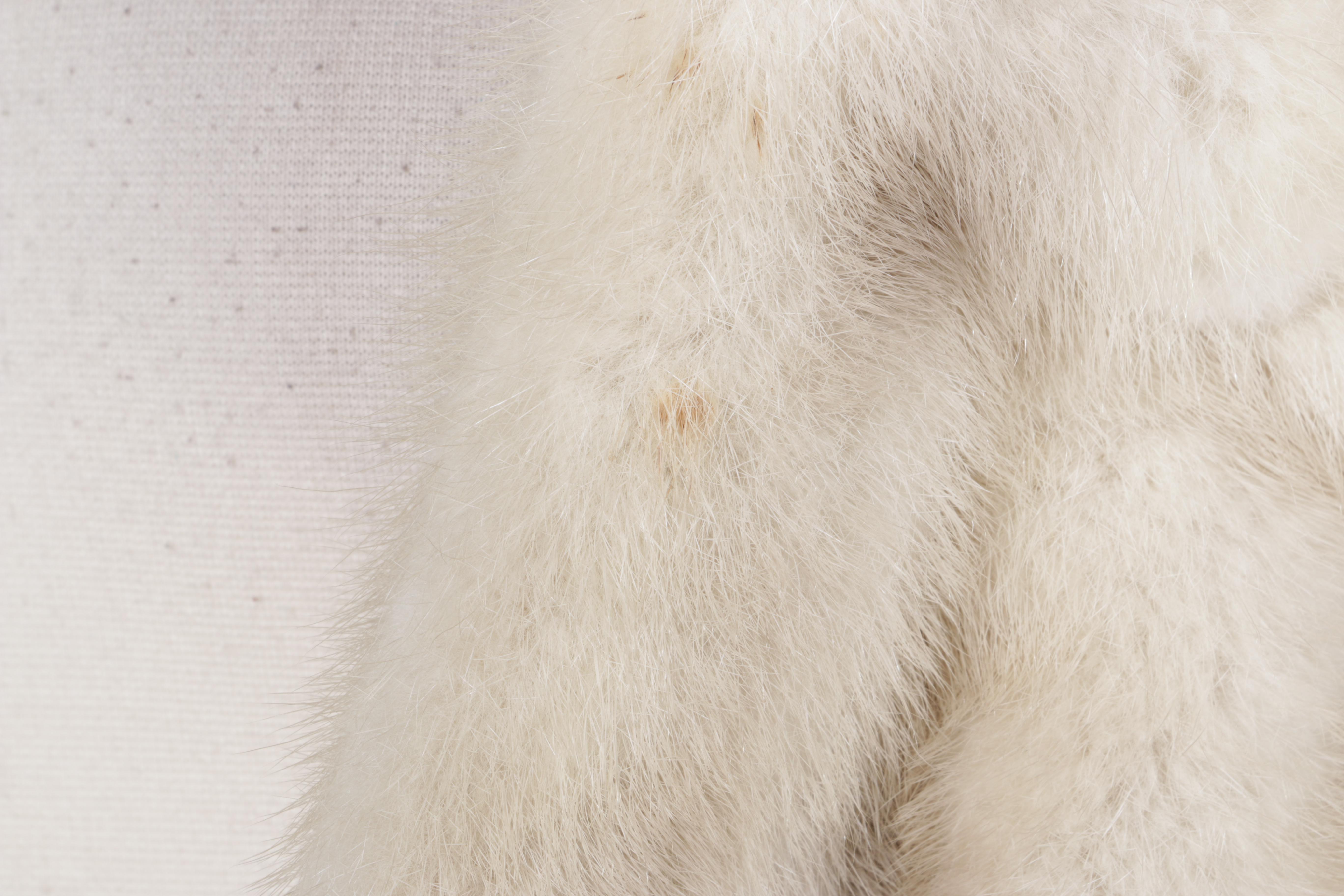 Azurene Blue Grey Mink Stole