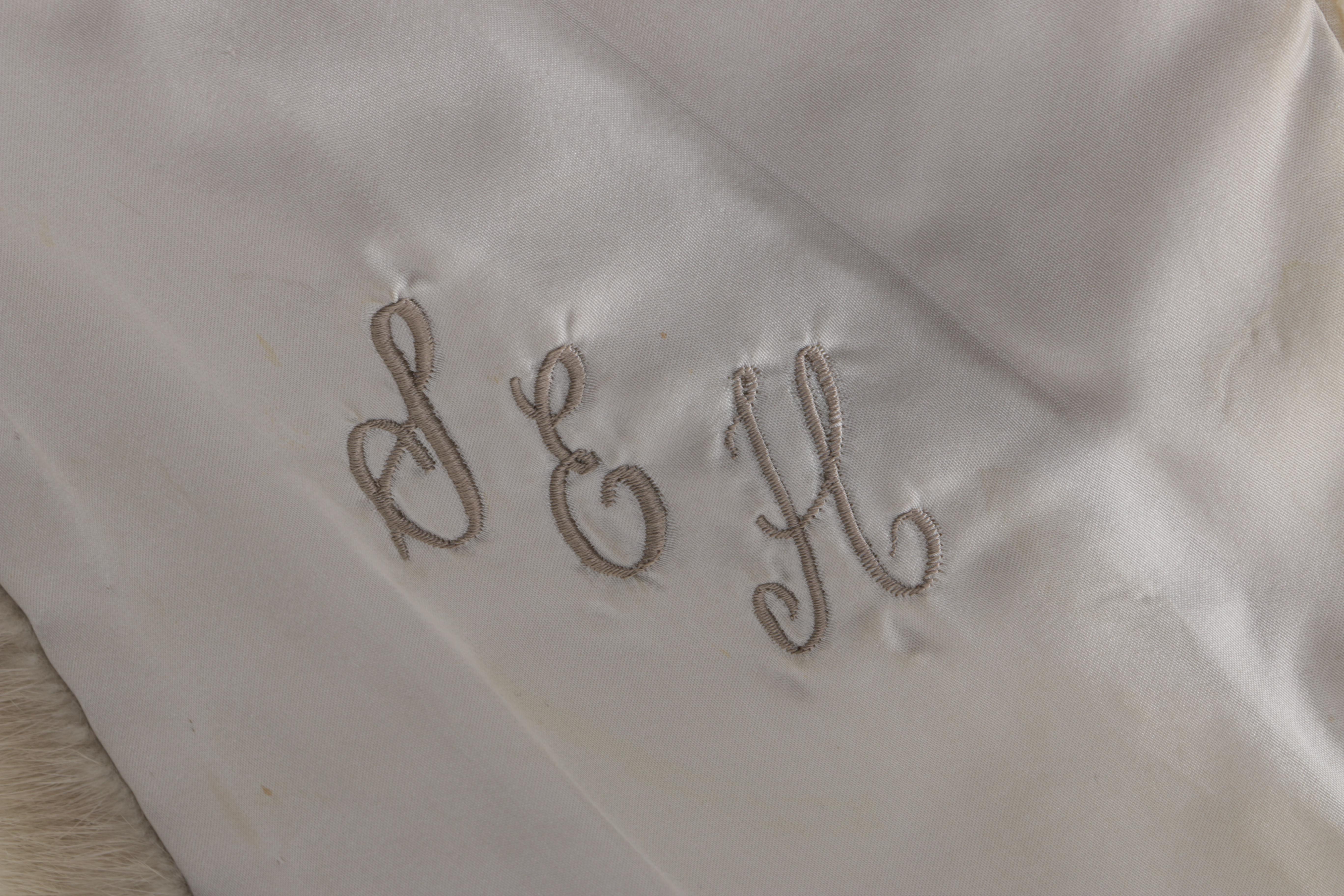 Azurene Blue Grey Mink Stole