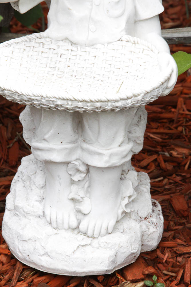 Garden Figures of a Boy and Girl