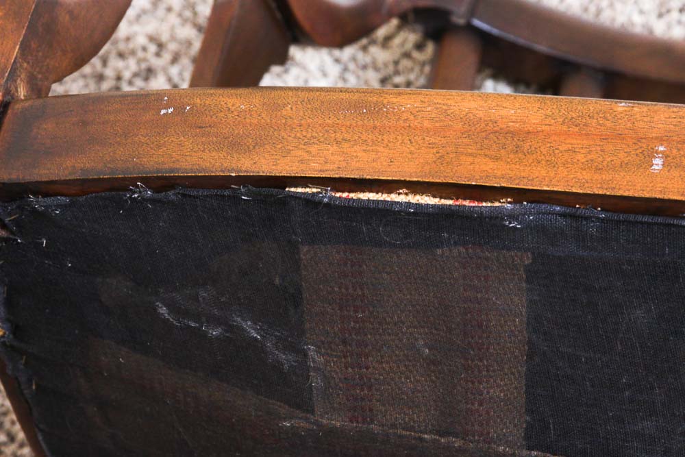 Vintage Edwardian Style Upholstered Settee