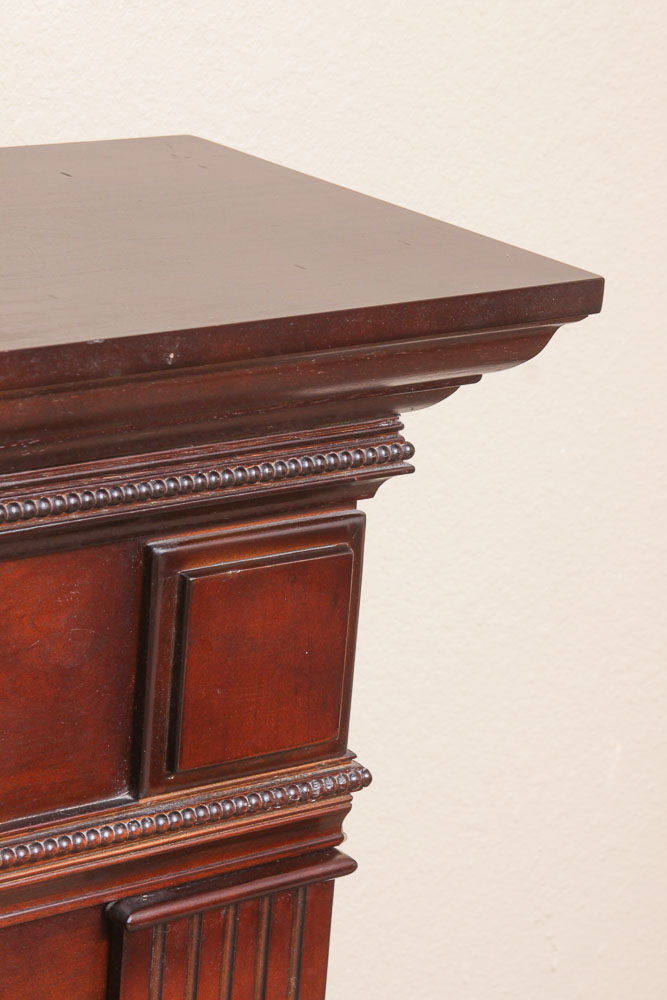 Faux Fireplace with Wooden Mantel