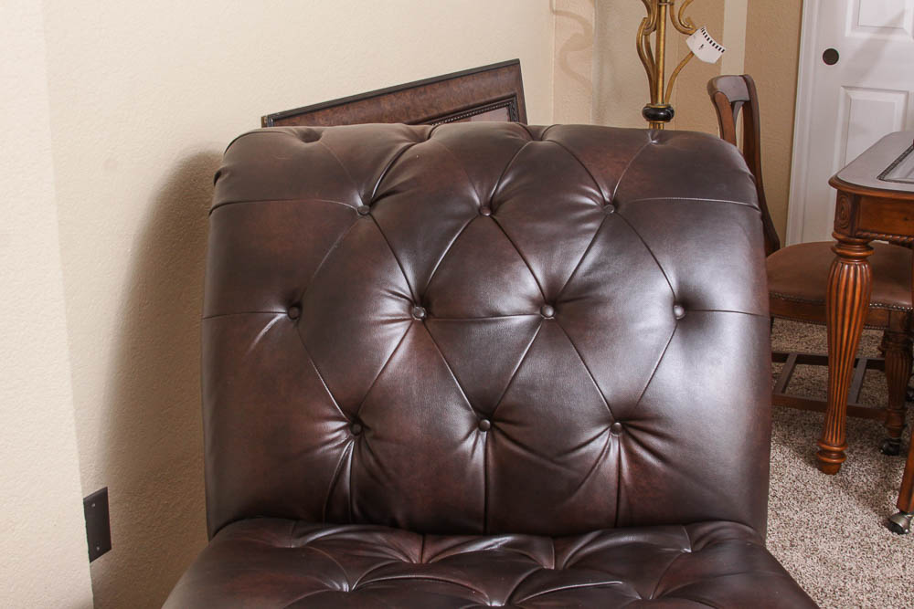 Ashley Furniture Tufted Faux Leather Lounge