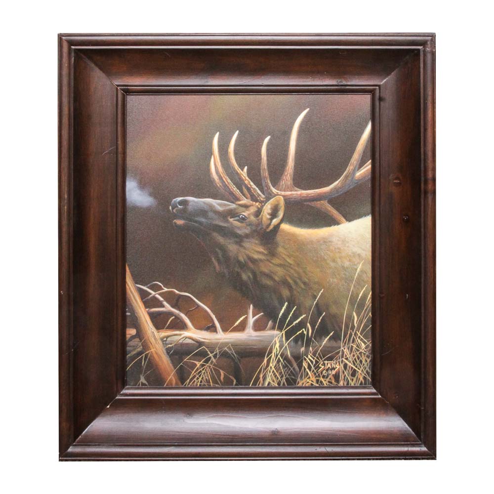 Leo Stans Giclée Print on Canvas "Elk Portrait"