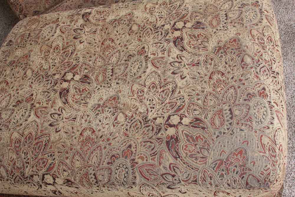 Hillcraft Furniture Upholstered Chair and Ottoman