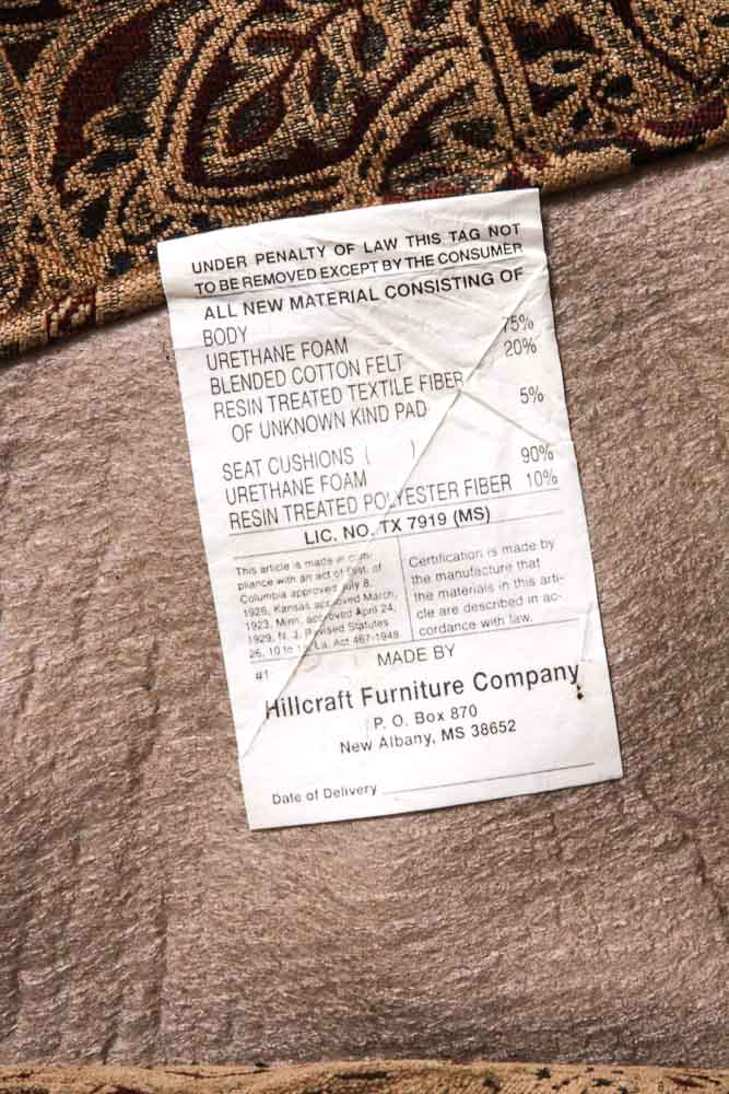 Hillcraft Furniture Upholstered Chair and Ottoman