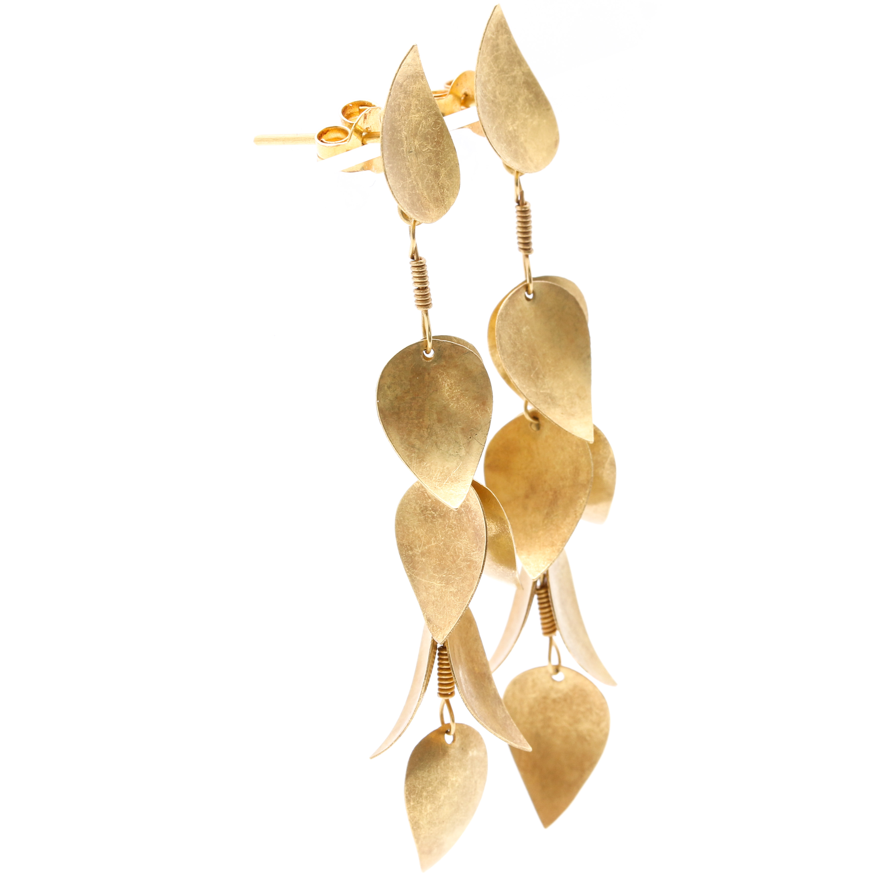 14K Yellow Gold Dangle Earrings