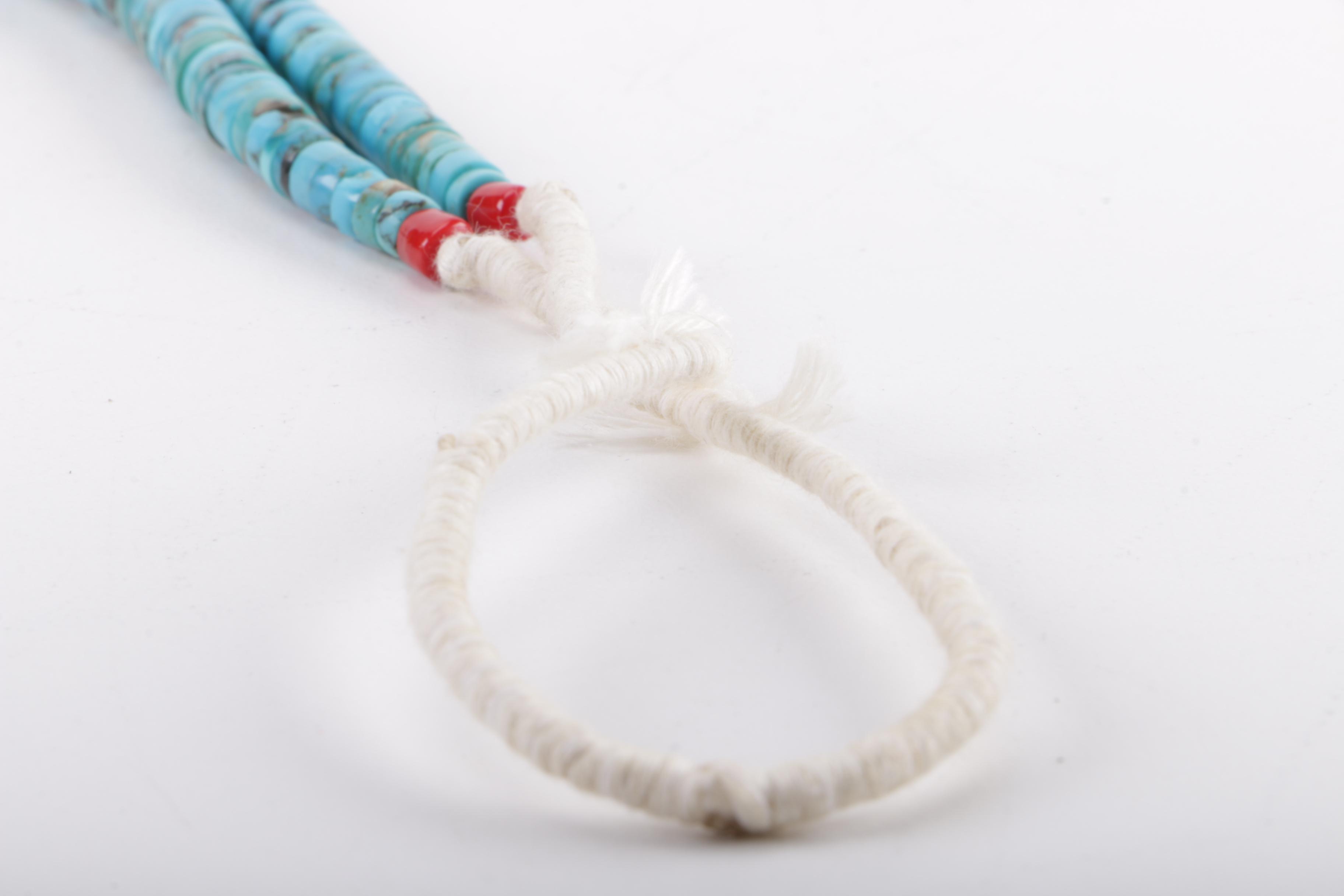 Necklace and Sterling Silver Ring With Turquoise