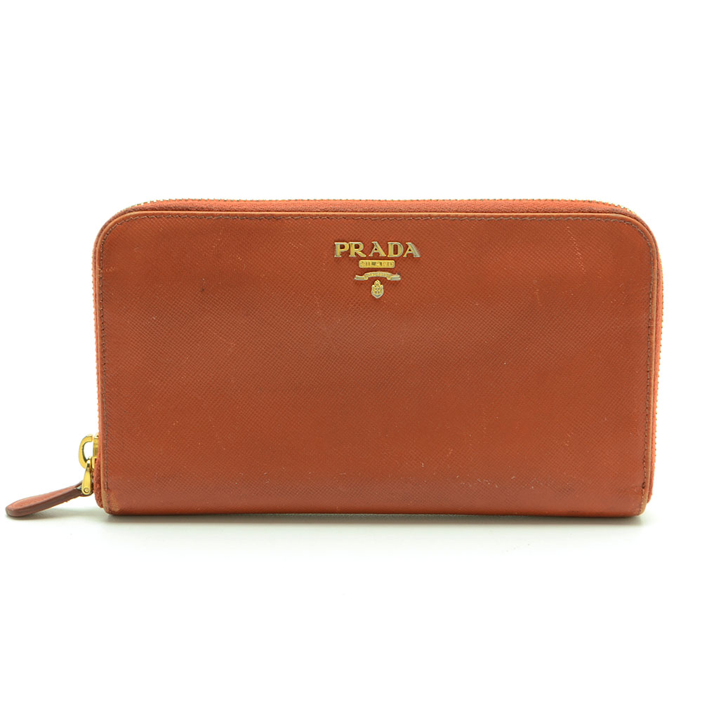 Prada Saffiano Leather Zip-Around Wallet