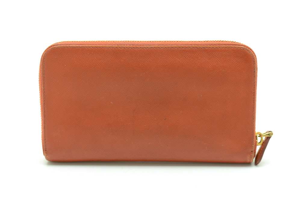 Prada Saffiano Leather Zip-Around Wallet