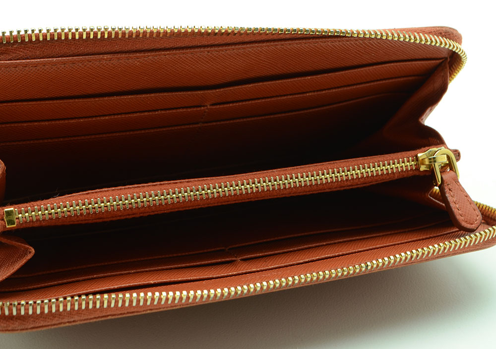Prada Saffiano Leather Zip-Around Wallet