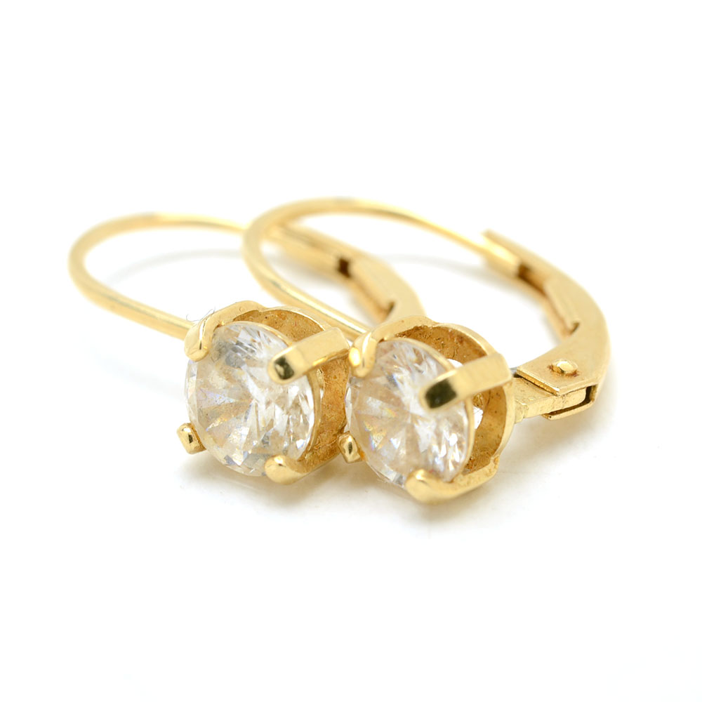 14K Yellow Gold Jewelry with Cubic Zirconia Stones