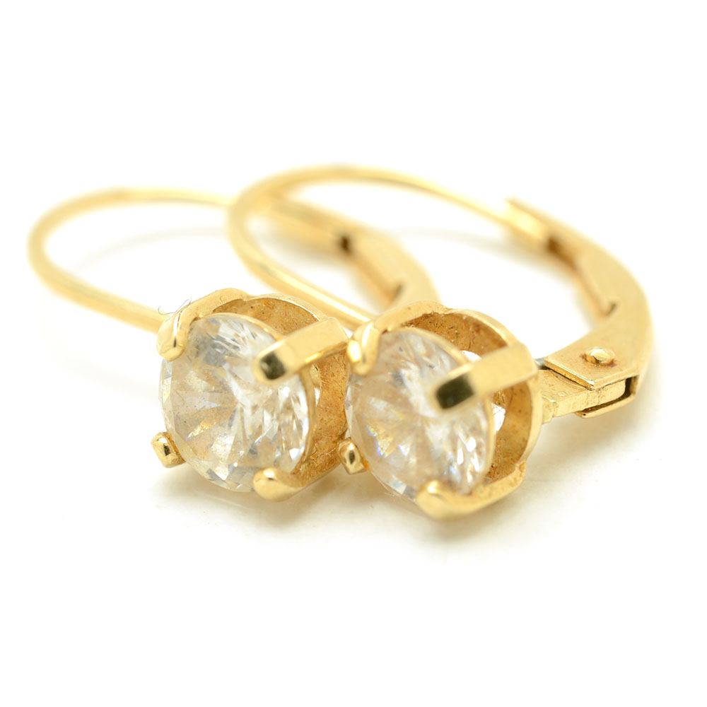 14K Yellow Gold Jewelry with Cubic Zirconia Stones