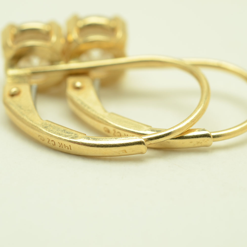 14K Yellow Gold Jewelry with Cubic Zirconia Stones