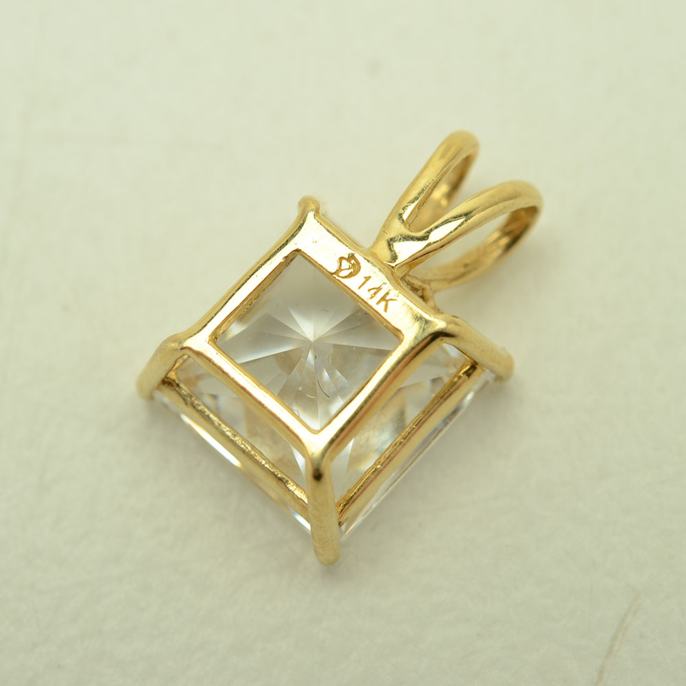 14K Yellow Gold Jewelry with Cubic Zirconia Stones