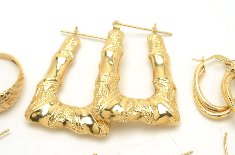 Group of 10K and 14K Yellow Gold Jewelry