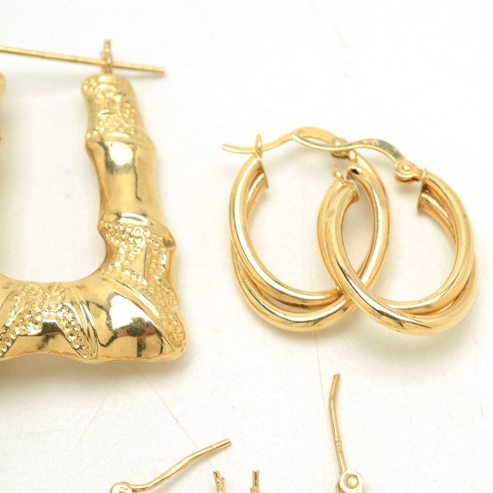 Group of 10K and 14K Yellow Gold Jewelry