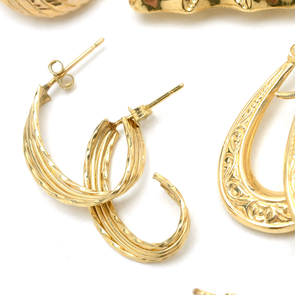 Group of 10K and 14K Yellow Gold Jewelry