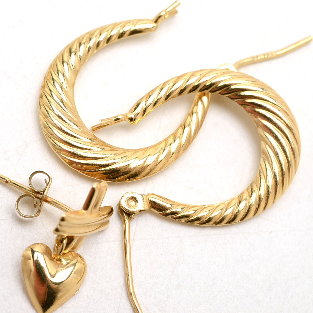 Group of 10K and 14K Yellow Gold Jewelry