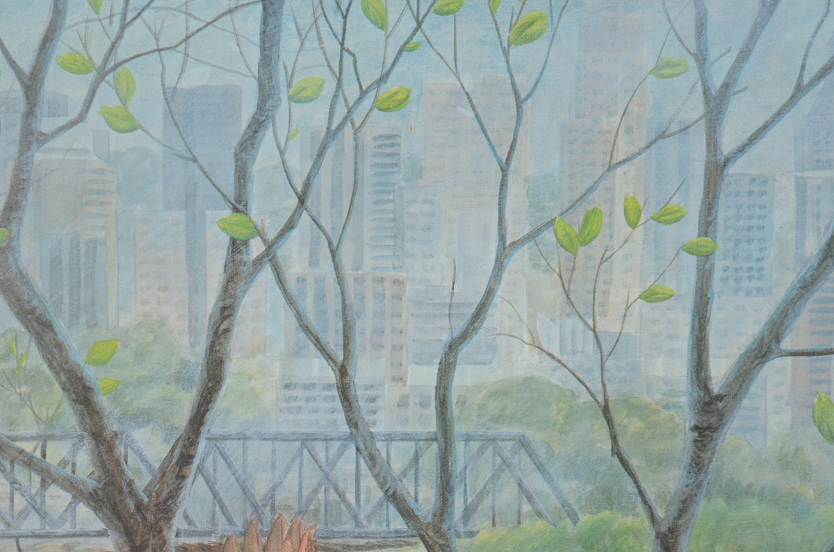 John Ruthven Signed Limited Edition Offset Lithograph "Cardinals on the Ohio"