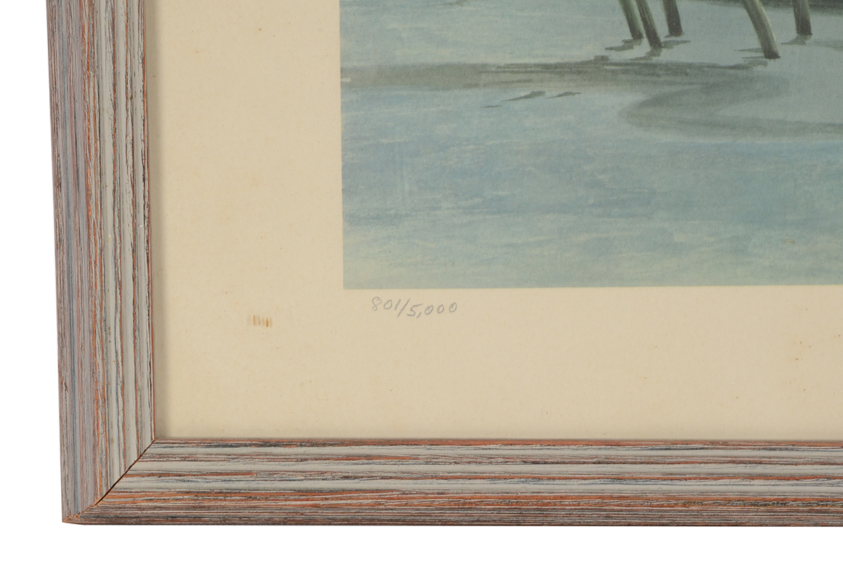 John Ruthven Signed Limited Edition Offset Lithograph "African Elephants"