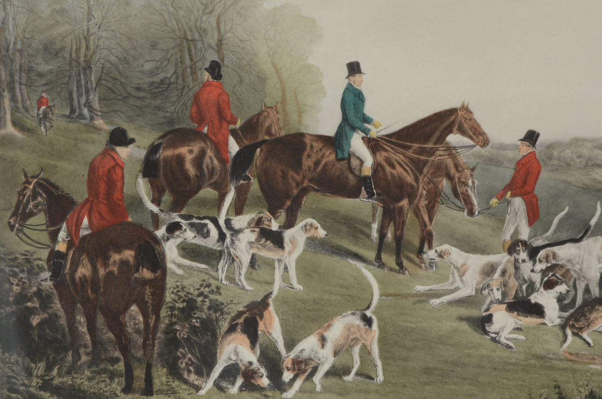 Collotype After Engraving J.W. Snow's "The Meet at Blagdon"