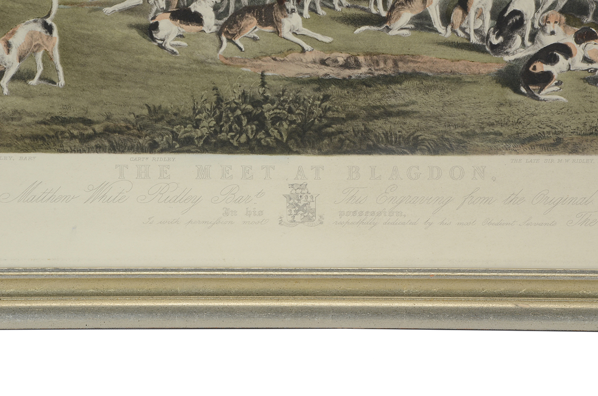 Collotype After Engraving J.W. Snow's "The Meet at Blagdon"