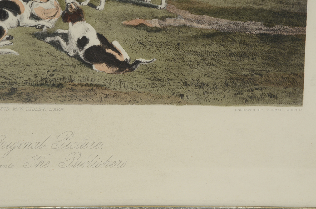 Collotype After Engraving J.W. Snow's "The Meet at Blagdon"