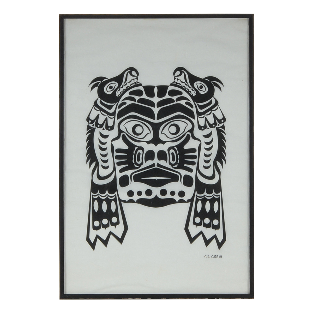 C. B. Greul Tribal Woodcut on Japon