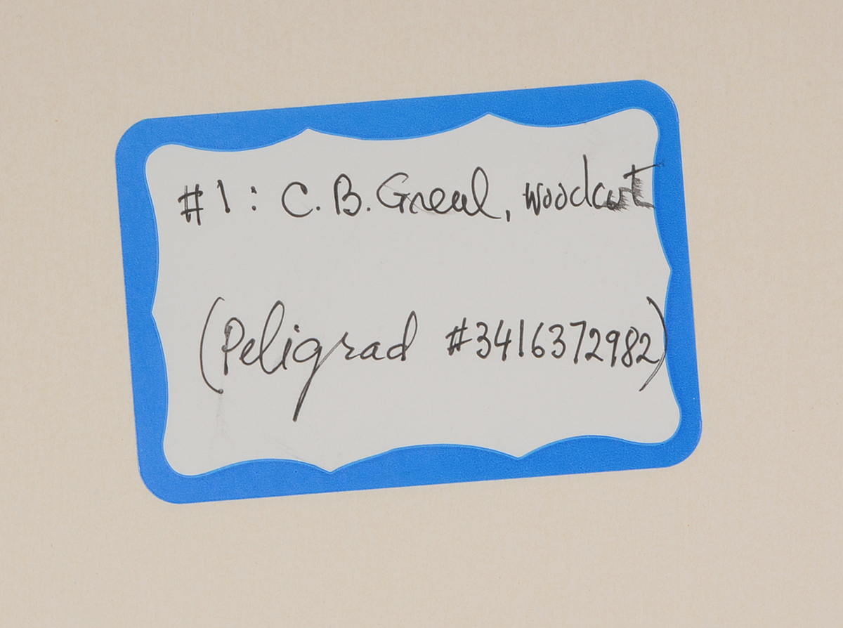 C. B. Greul Tribal Woodcut on Japon