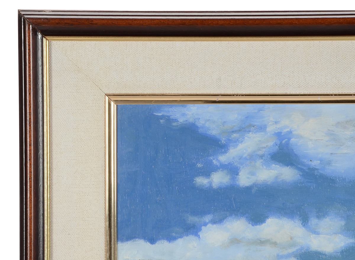 Original 1996 Oil Landscape on Wood Panel