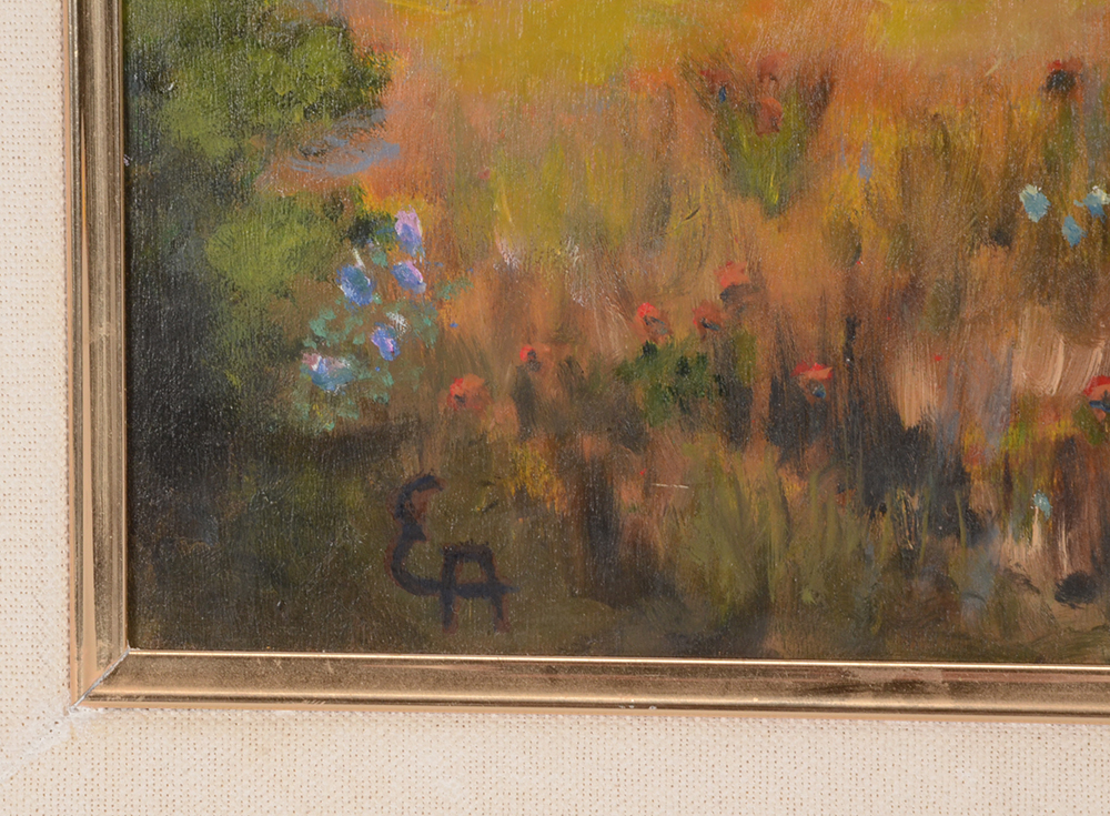 Original 1996 Oil Landscape on Wood Panel