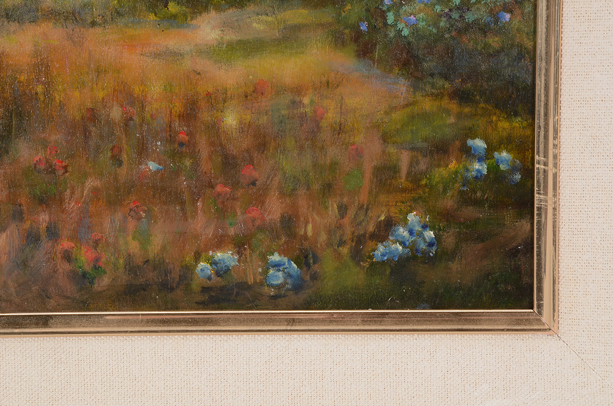 Original 1996 Oil Landscape on Wood Panel