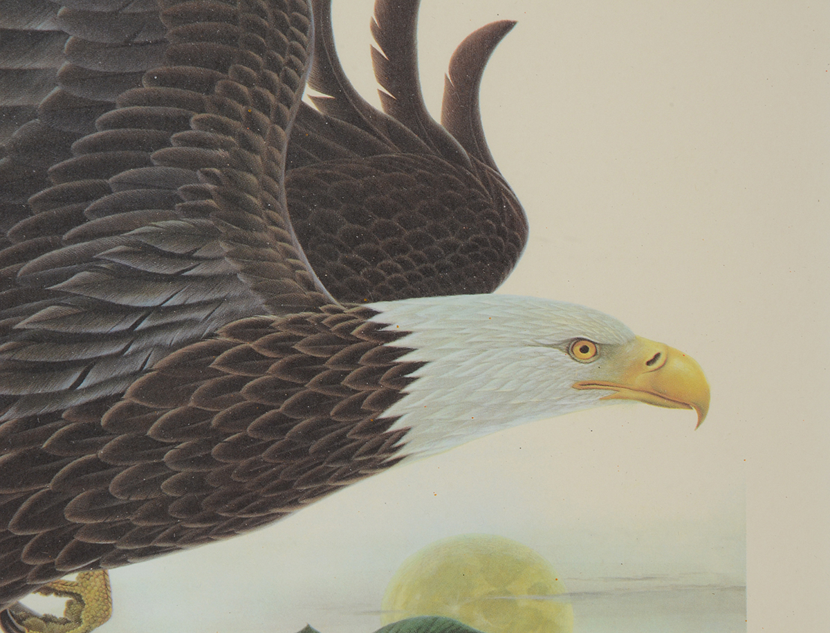 John Ruthven Signed Offset Lithograph "Eagle to the Moon"