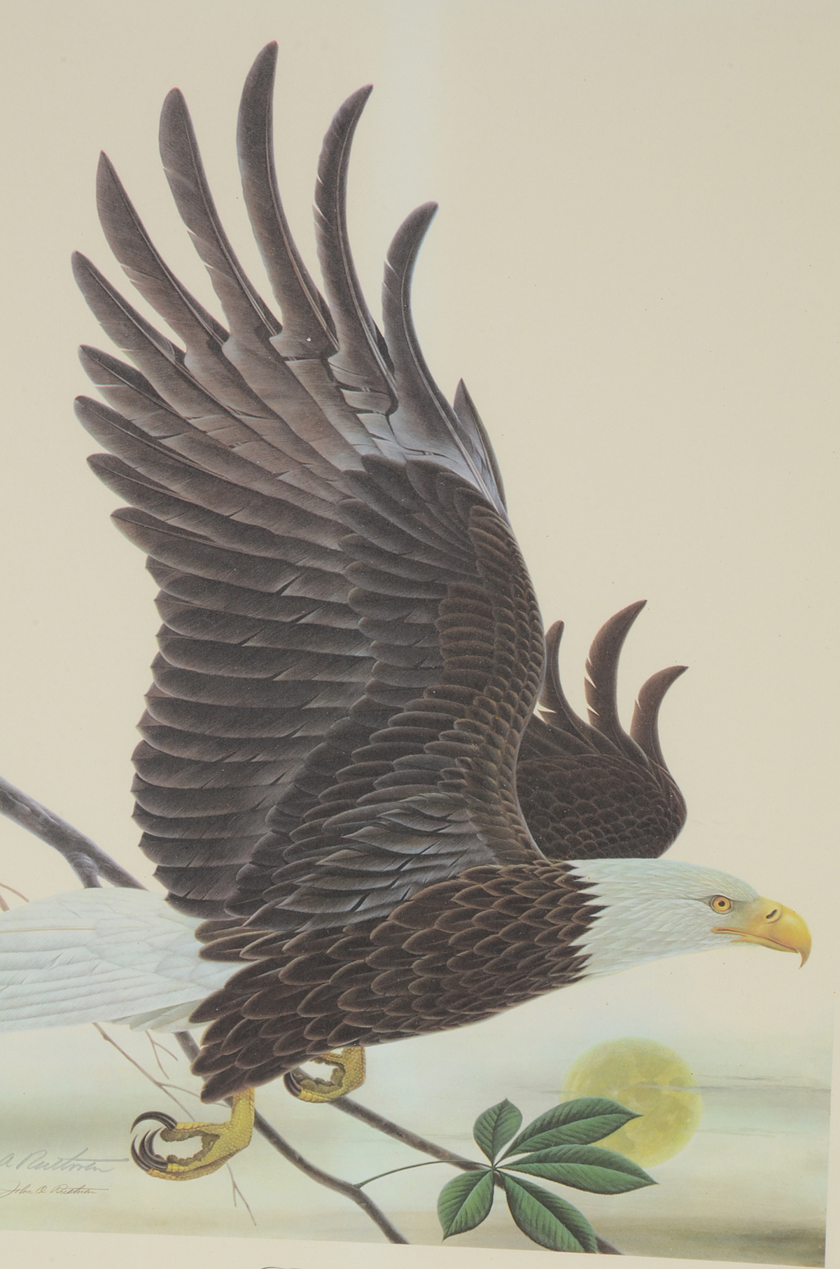 John Ruthven Signed Offset Lithograph "Eagle to the Moon"