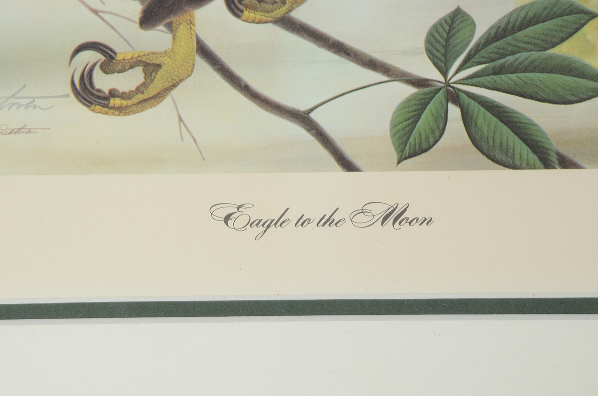 John Ruthven Signed Offset Lithograph "Eagle to the Moon"