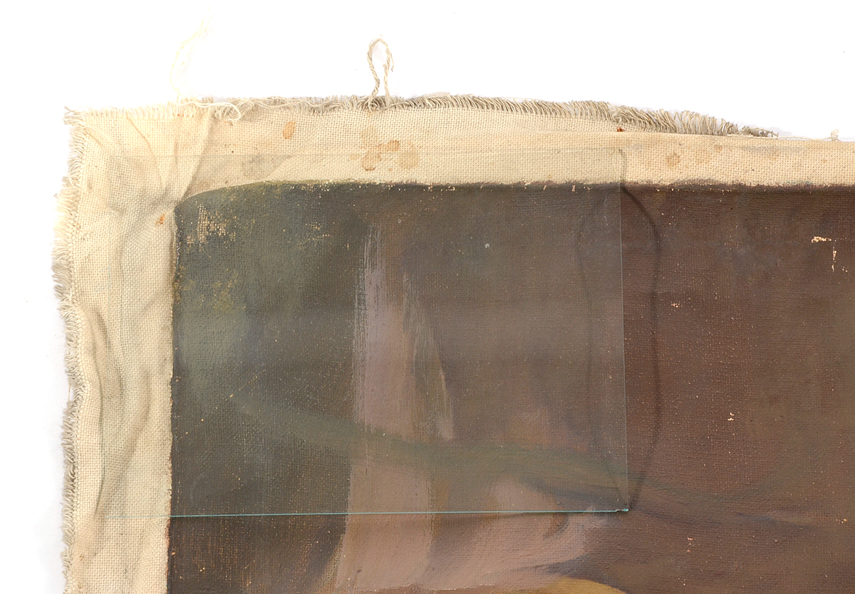 Vintage Oil Painting on Canvas of a Middle Eastern Street Scene