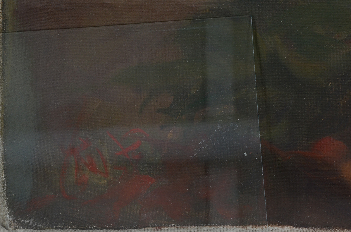 Vintage Oil Painting on Canvas of a Middle Eastern Street Scene