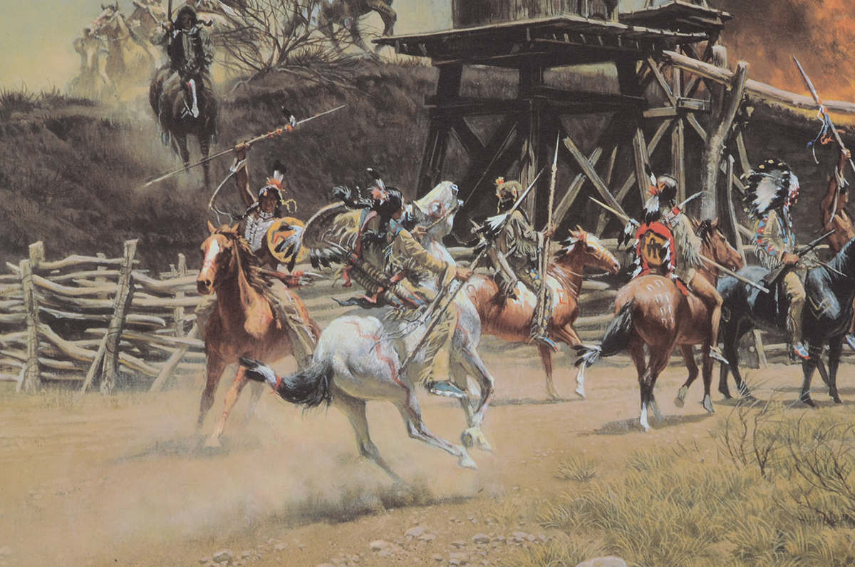 Frank McCarthy Signed Limited Edition Offset Lithograph "Burning the Way Station"