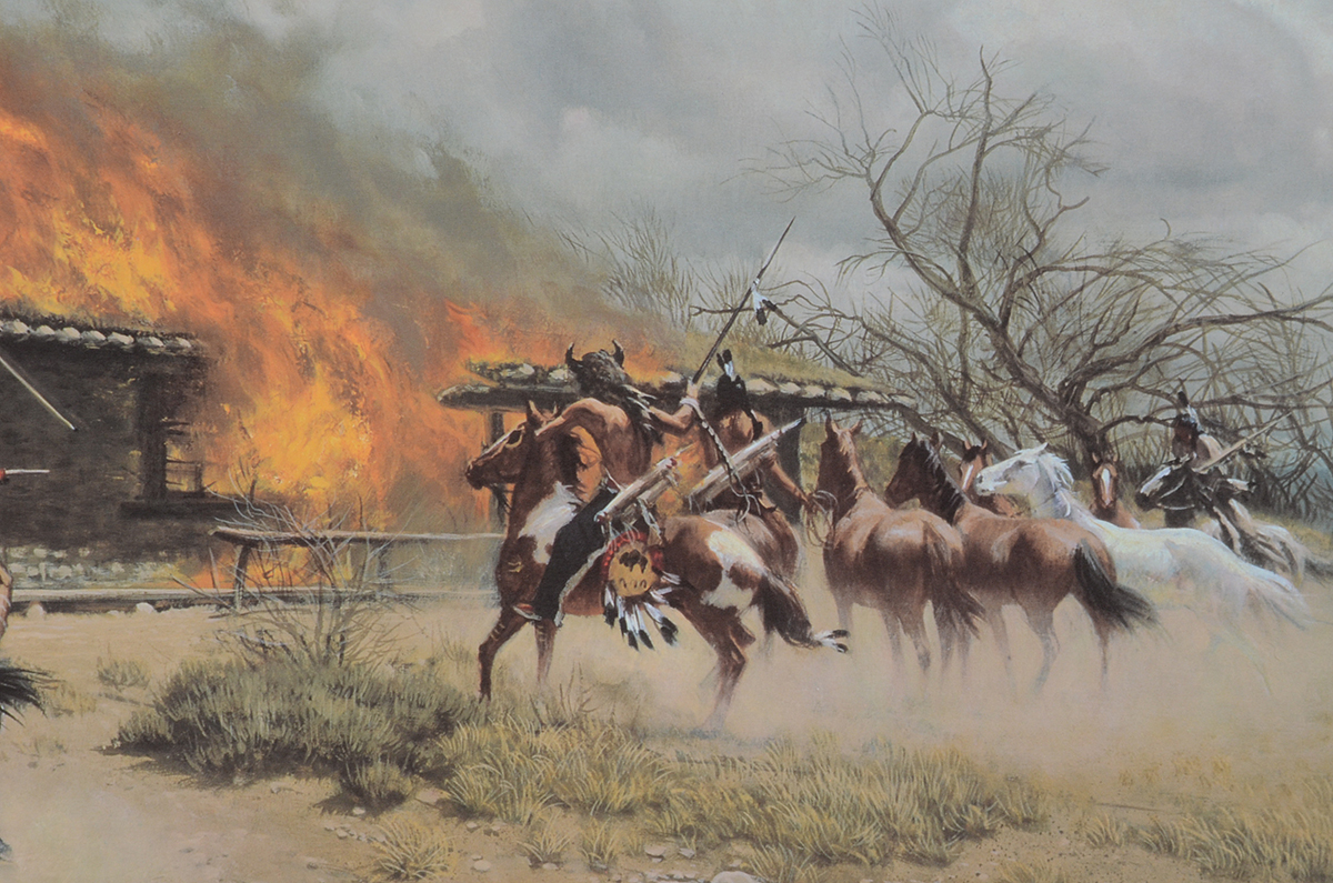 Frank McCarthy Signed Limited Edition Offset Lithograph "Burning the Way Station"