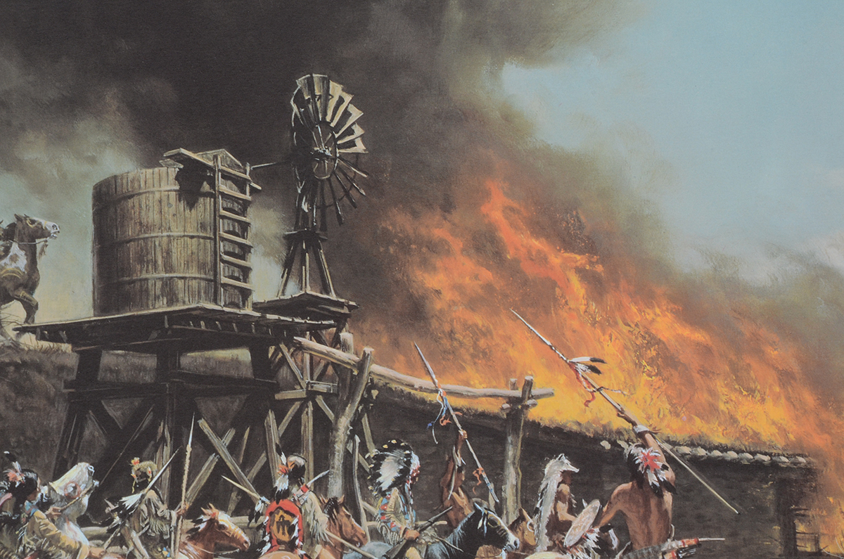 Frank McCarthy Signed Limited Edition Offset Lithograph "Burning the Way Station"