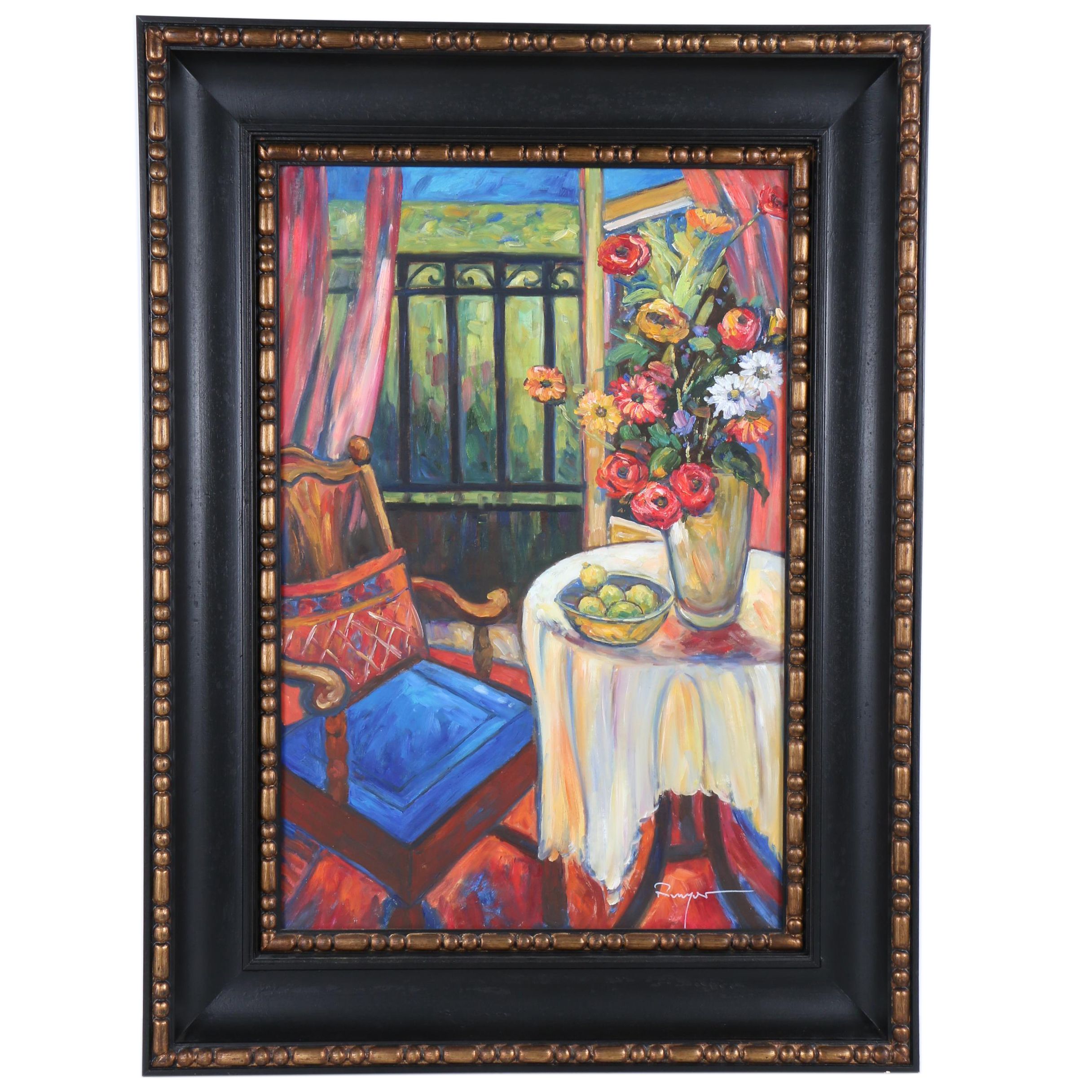 Still Life Oil Painting on Canvas "Interior View V"