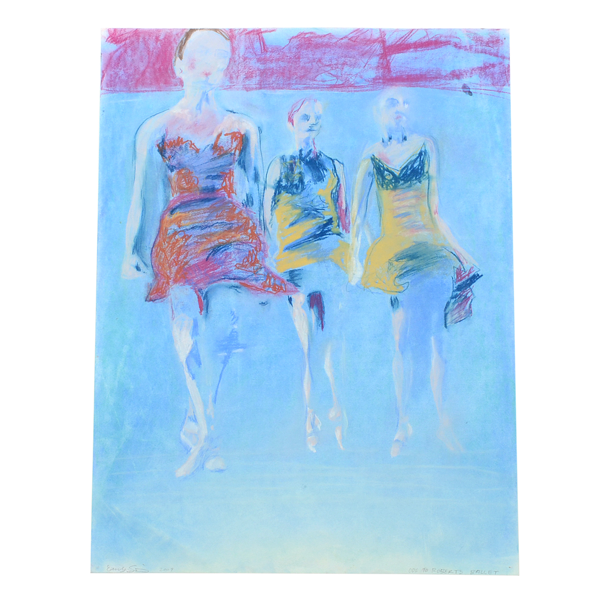 Chalk Pastel Drawing "Ode to Robert's Ballet"