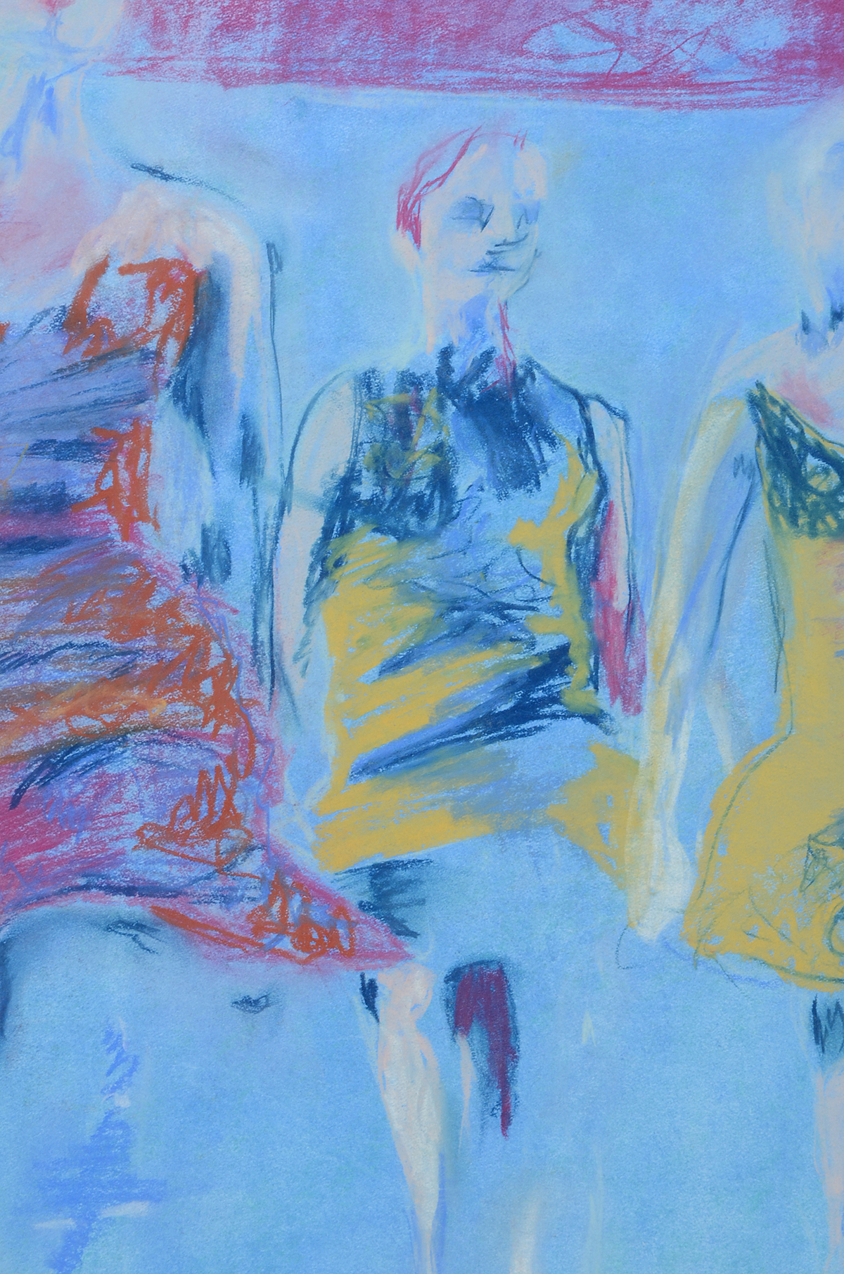 Chalk Pastel Drawing "Ode to Robert's Ballet"