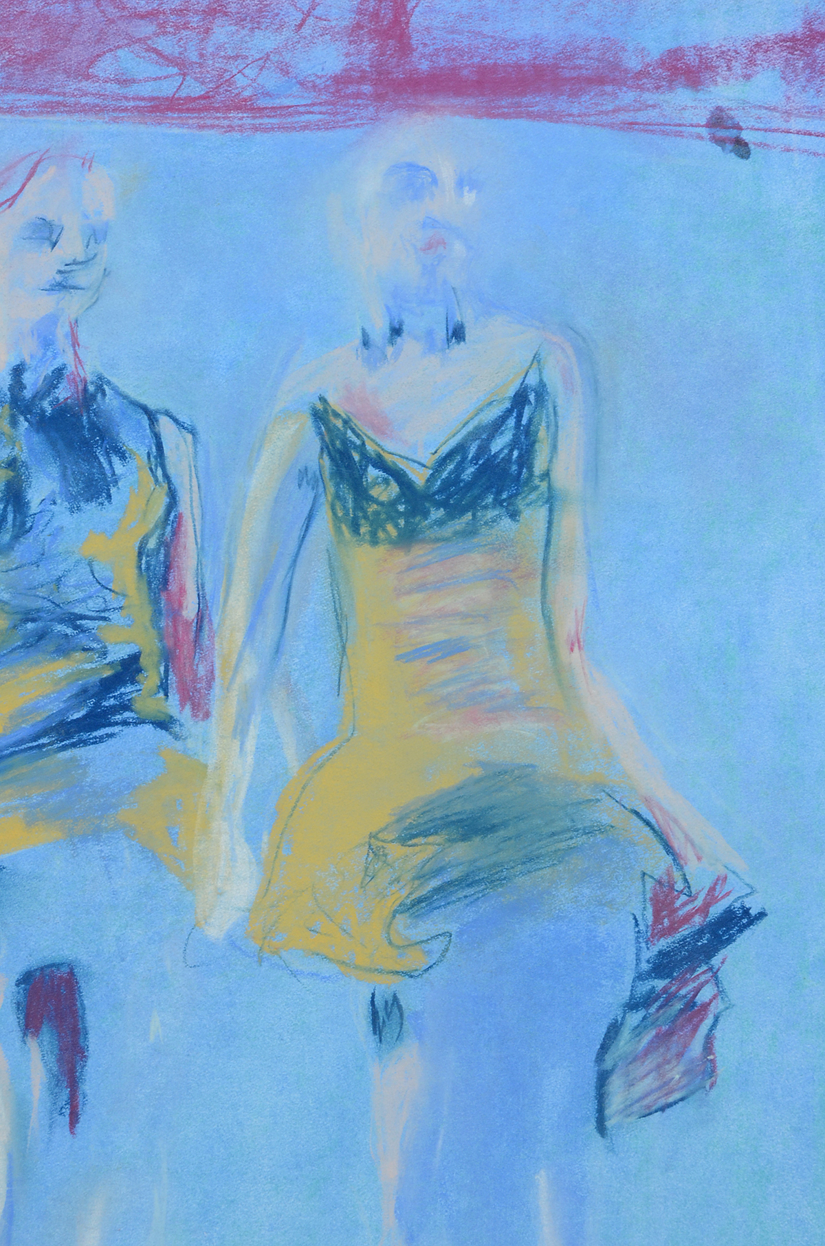 Chalk Pastel Drawing "Ode to Robert's Ballet"